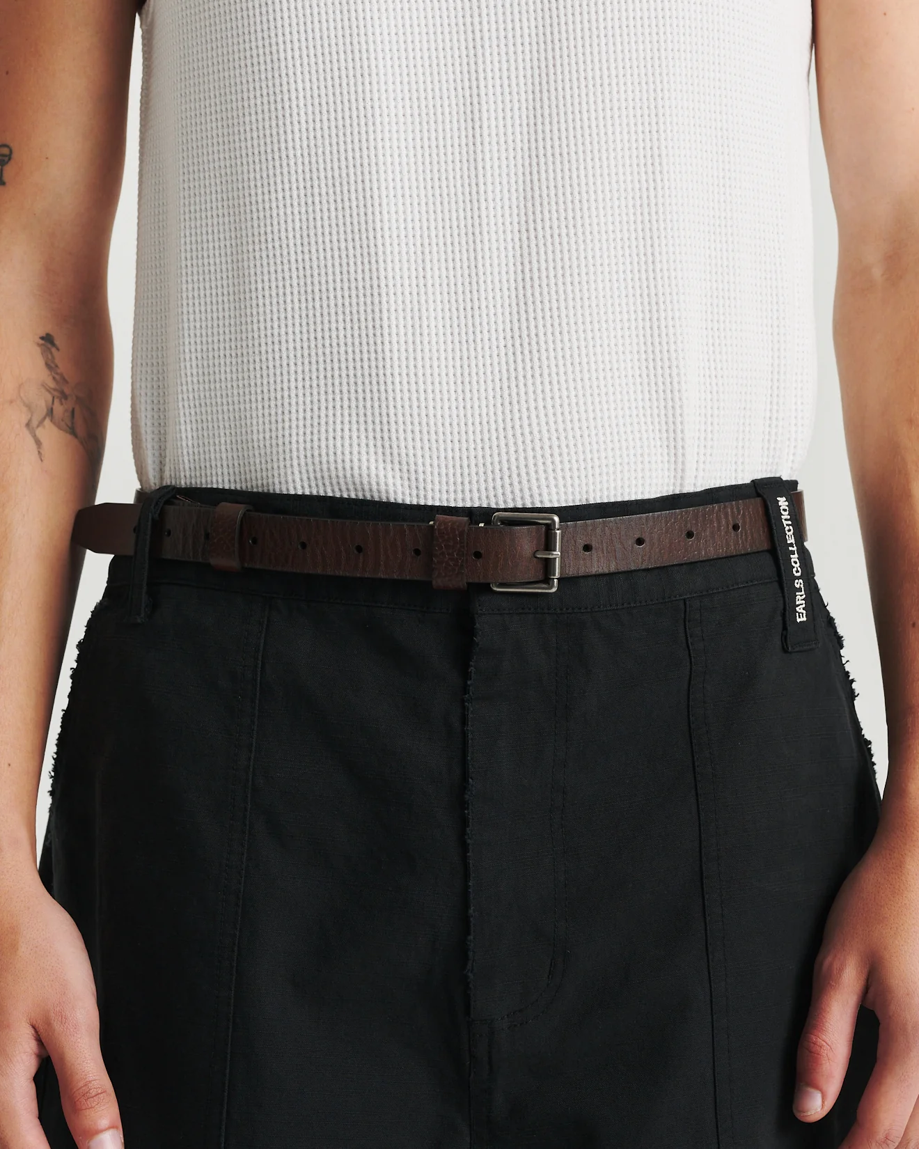 Leather Belt - Brown - Image 6